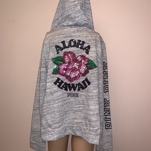 Hawaii sequined zip up jacket VS PINK